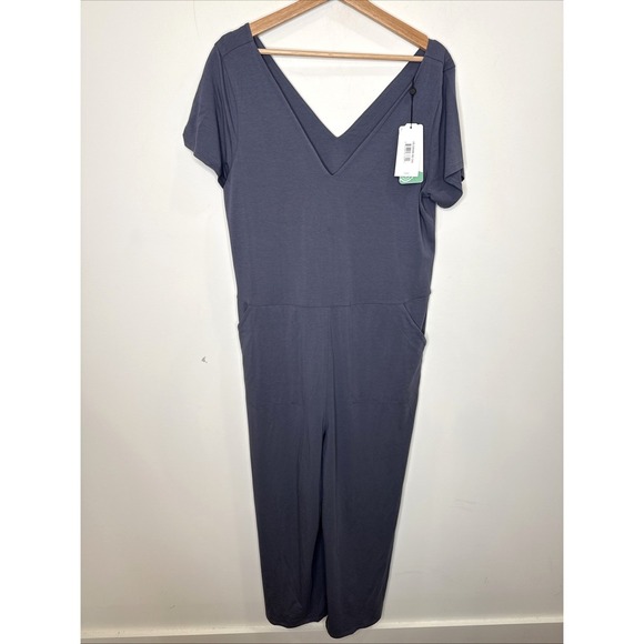 NEW UNIVERSAL STANDARD Wide Leg Jumpsuit Tencel Jemma Women 2XS Short Sleeve - Picture 2 of 8